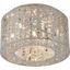 Inca Collection 7-Light Polished Chrome LED Flush Mount with Crystal Sheath