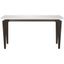 White and Dark Brown Lacquered Wood Console Table with Storage