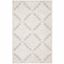 Silver and Ivory Hand-Tufted Wool Rectangular Area Rug