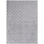 Gray Hand-Knotted Synthetic Rectangular Area Rug