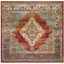 Safavieh 7' Square Orange and Light Blue Oriental Area Rug