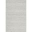 Elegant Gray Geometric Flat Woven 5'x8' Wool Blend Rug