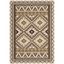 Bloomfield Easy-Care Brown Floral Synthetic 5' x 7' Area Rug