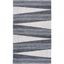 Boho Chic Black and Ivory Striped Kilim 8x10 Wool Rug