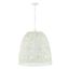 Naomi Chalk White 3-Light Woven Rattan Pendant