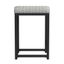 24-Inch Backless Light Gray Print Metal Counter Stool