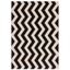 Elegant Black and Beige Rectangular Synthetic Area Rug - 47"x5'7"