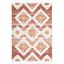 Ivory and Rust Diamond Braided Shag Area Rug