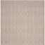 Beige Geometric Diamond Pattern Indoor/Outdoor Square Rug