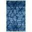 Abstract Blue Hues Round Shag Rug - Easy Care Synthetic 59"