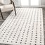 Reversible Black Geometric Shag Area Rug - Easy Care 5x8