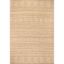 Beige Geometric Striped 8' x 10' Synthetic Area Rug