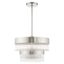 Brushed Nickel Crystal Rods 5-Light Chandelier