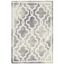 Off-White and Gray Hand-Tufted Wool Area Rug 2' x 3'