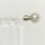 Silver Aged Sphere Curtain Rod with Acrylic Finials