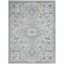 Ivory Blue Floral Medallion 4' x 6' Synthetic Area Rug