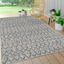 Light Gray and Navy Geometric Synthetic 8' x 10' Area Rug