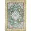 Green and Turquoise Round Hand-Knotted Synthetic Rug