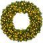 48" Green Artificial Fir Christmas Wreath with LED Lights