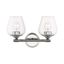 Willow Polished Chrome 2-Light Vanity Sconce with Clear Glass