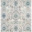 Madison Gray and Cream Synthetic Square Area Rug