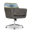 Ashland Gray Leather Swivel Home Office Chair with Memory Foam