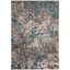 5'1" x 7'7" Abstract Splatter Easy-Care Area Rug in Grey and Light Blue