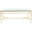 Abelard Rectangular Gold Glass Cocktail Coffee Table