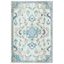 Green and Blue Rectangular Synthetic Area Rug, 6' x 9'