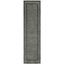 Charcoal and Blue Hand-Tufted Wool Runner Rug