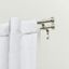 Matte Silver Adjustable Double Curtain Rod Set with Finials