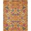 Sunburst Floral Bliss 9' x 12' Easy-Care Synthetic Area Rug