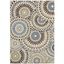 Handmade Cream/Blue Floral Tufted Synthetic 5' x 7' Area Rug