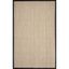 Black Seagrass Herringbone 61" Rectangular Easy Care Rug