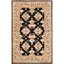 Hand-Tufted Black and Ivory Wool Oval Area Rug