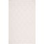 Ivory Geometric Handwoven Wool and Cotton Area Rug, 8' x 10'