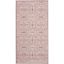 Hand-Knotted Ivory/Pink Floral Synthetic Easy-Care Rug 2' x 4'