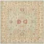 Elegant Grey Blue & Beige Tufted Wool Square Rug