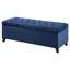 Sasha Navy Tufted Top Storage Ottoman with Black Noir Legs