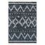 Majestic Navy Chevron 5' x 8' Synthetic Area Rug with Tassels