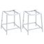 Jovani 24" Clear Acrylic and Chrome Backless Counter Stools, Set of 2