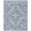 Navy and Light Grey Traditional Synthetic Area Rug 6' x 9'