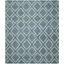 Handwoven Dhurrie Geometric Wool Area Rug - Blue/Ivory, 8' x 10'