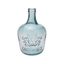 Clear Aquamarine Glass Bottle Vase with Embossed Cabernet Seal