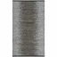 Light Grey and Grey Handwoven Cowhide Area Rug, 3' x 5'