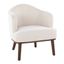 Ahoy Cream Mid-Century Modern Wood Accent Chair