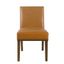 Carmel Faux Leather Parsons Side Chair with Espresso Wood Legs