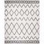 Handmade Luxe Shag Geometric Rug 8' x 10' - Gray and Cream