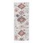 Ivory and Multi Diamond Pattern Synthetic Runner Rug