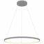 Matte Black Glass LED Pendant Light, 15.75"